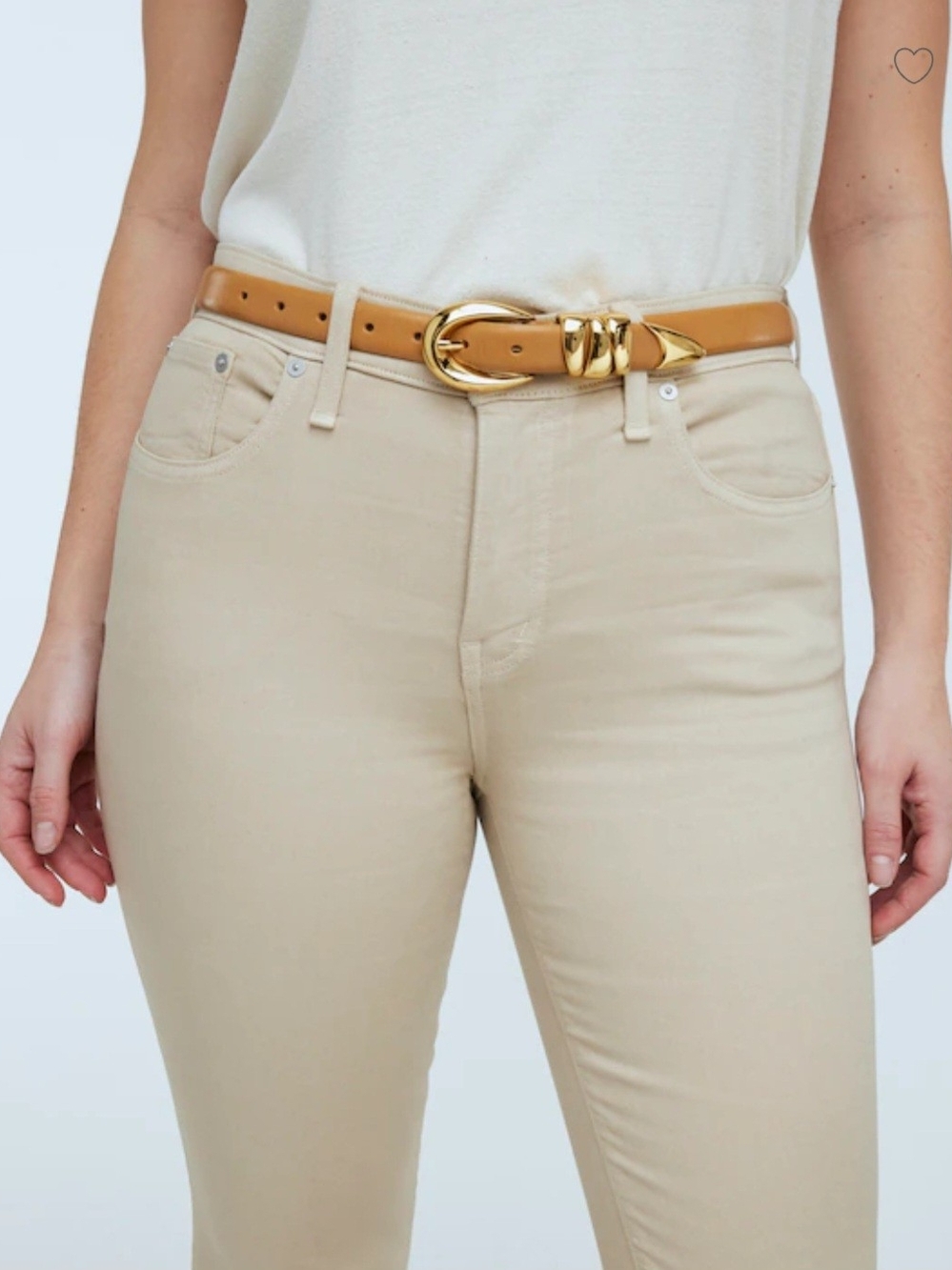 Madewell Triple Metal Keeper Belt, M, Preowned